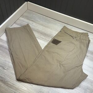 Wrangler Workwear Ripstop Mens 40x32 Work Pants Dark Khaki Cell Pocket